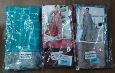 Mari 05310-A Red,blue and cement colour crepe sarees CM1404389,CM1412500,CM1412499