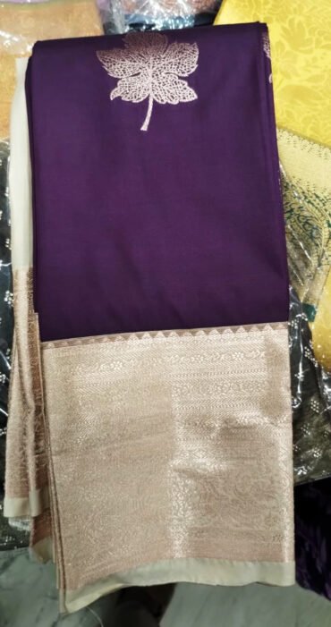 Thendral 2080-A Purple colour kanchi silk saree CM1387223