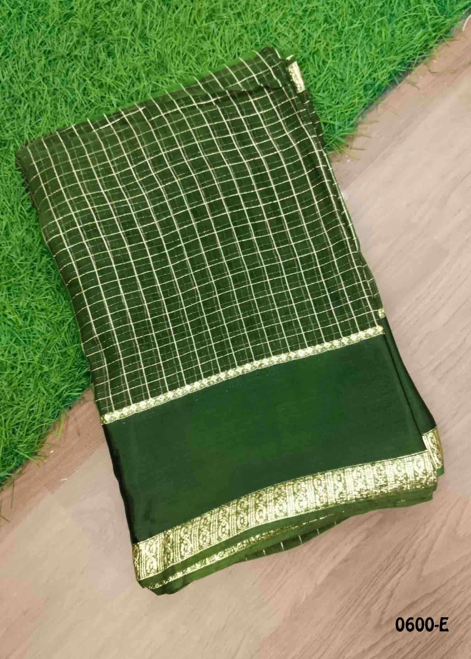 Rashmika - 0600-E Green Color Excellent Viscose Georgette Saree CM1427520