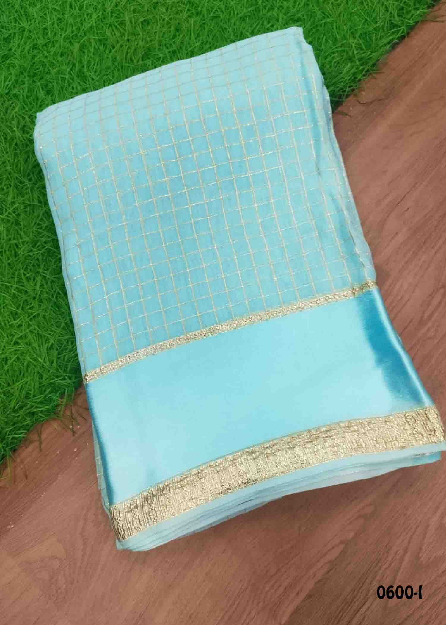 Rashmika - 0600-I LightBlue Color Excellent Viscose Georgette Saree CM1427520