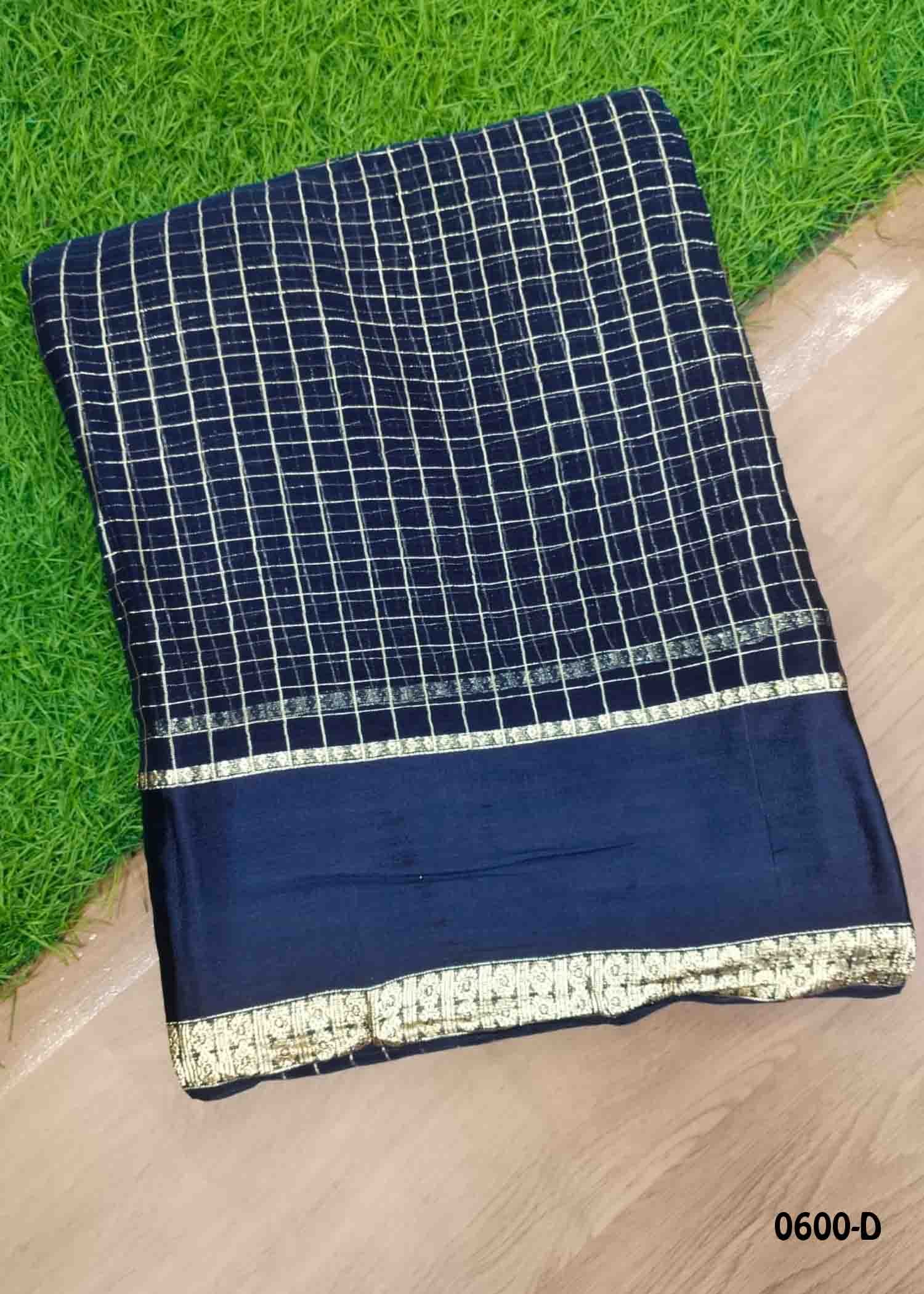 Rashmika - 0600-D Navyblue Color Excellent Viscose Georgette Saree CM1427520