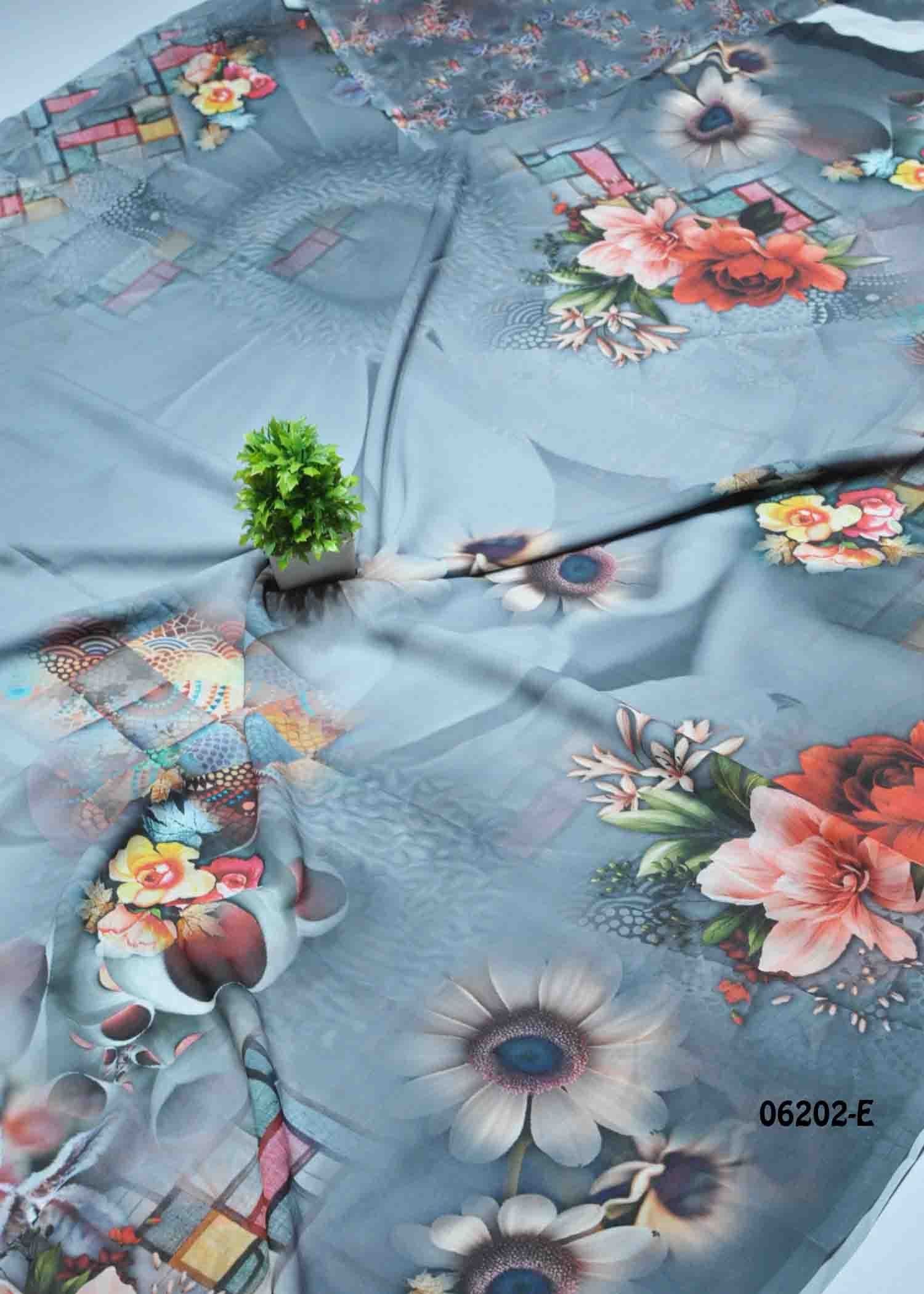 Lakshana - 06202-E Grey Color Excellent Soft Georgette Saree CM1411601 (LR1B)