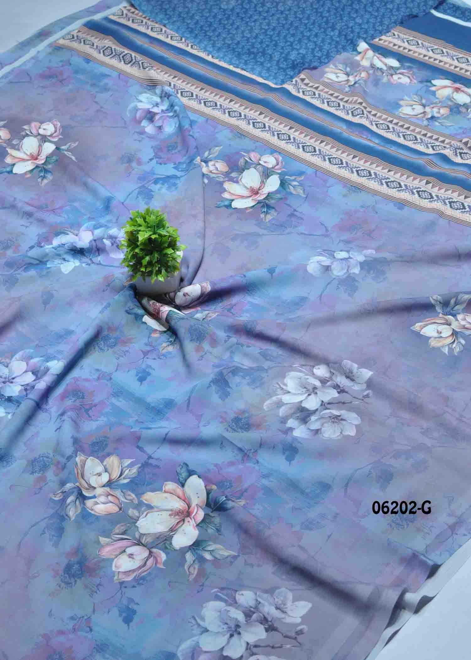 Lakshana - 06202-G Lavender Color Excellent Soft Georgette Saree CM1411605 (LR1B)