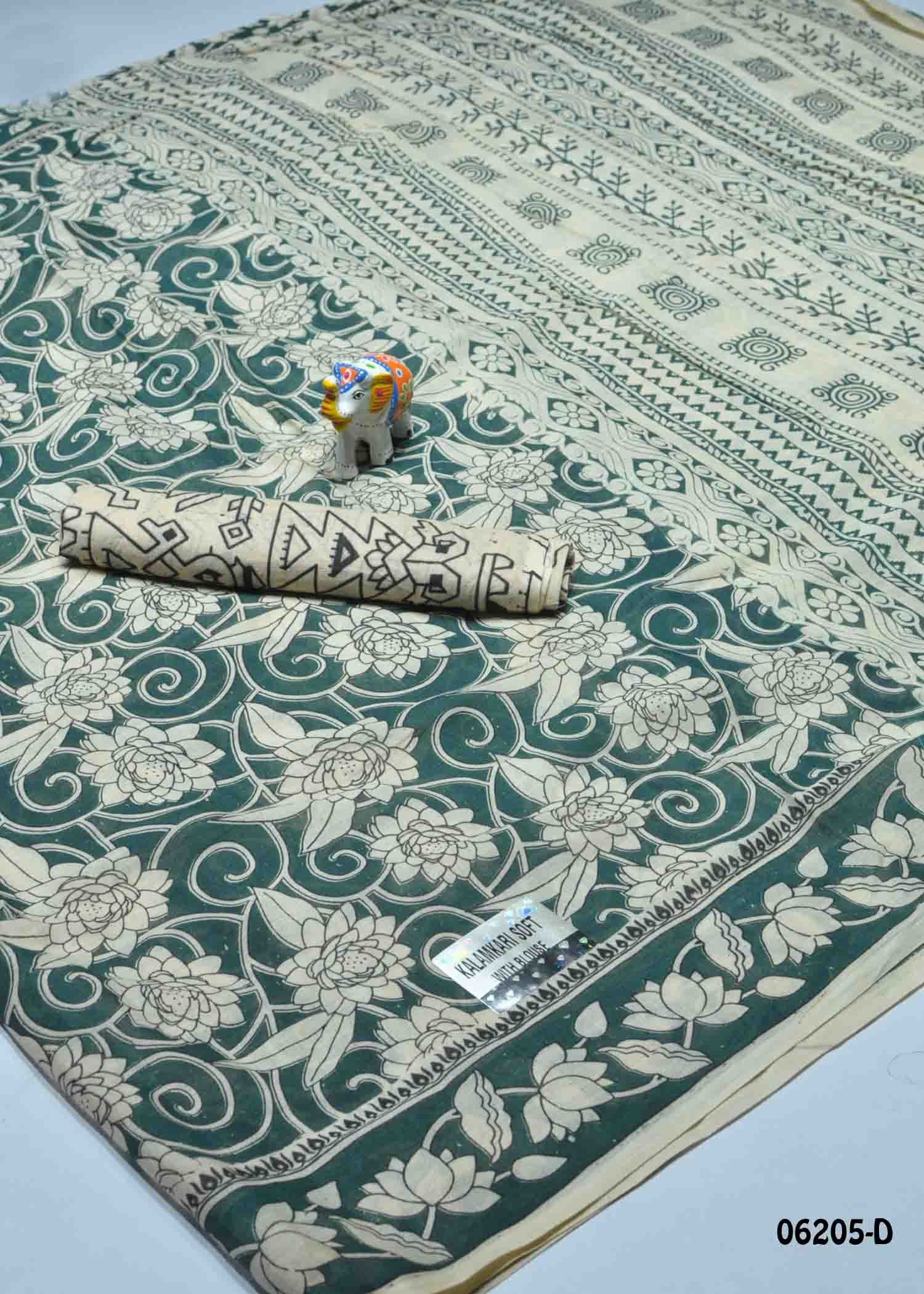 Anupama - 06205-D Green Color Trendy Pure Cotton Saree CM1413135 (LR1B)