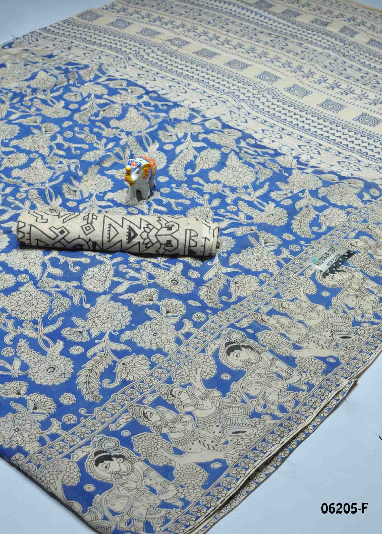 Anupama - 06205-F Blue Color Trendy Pure Cotton Saree CM1413135 (LR1B)
