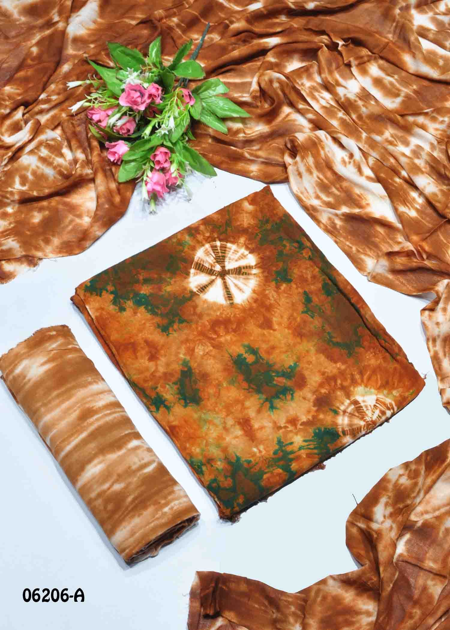 Sofia- 06206-A Brown ColorPure Cotton Salwar Material CM1410824 (LR6C)