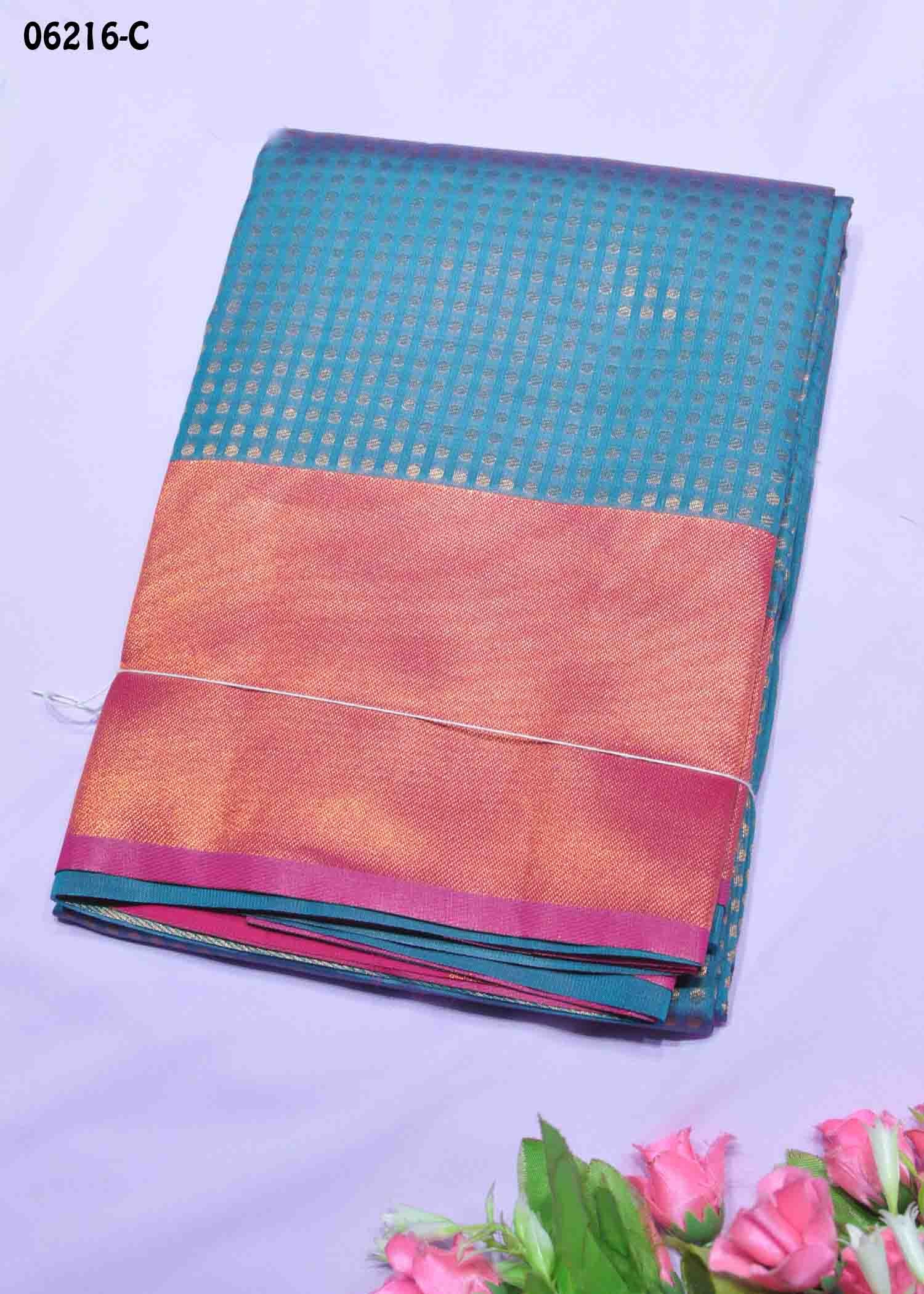 Annapurna - 06216-C Cyan Color Excellent Banarasi Saree CM1413240 (LR2D)