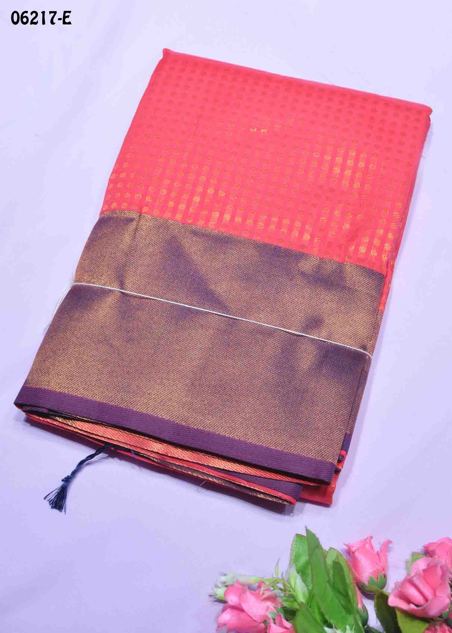 Amirtha - 06217-E Darkpeach Color Excellent Banarasi Saree CM1413240 (LR2D)