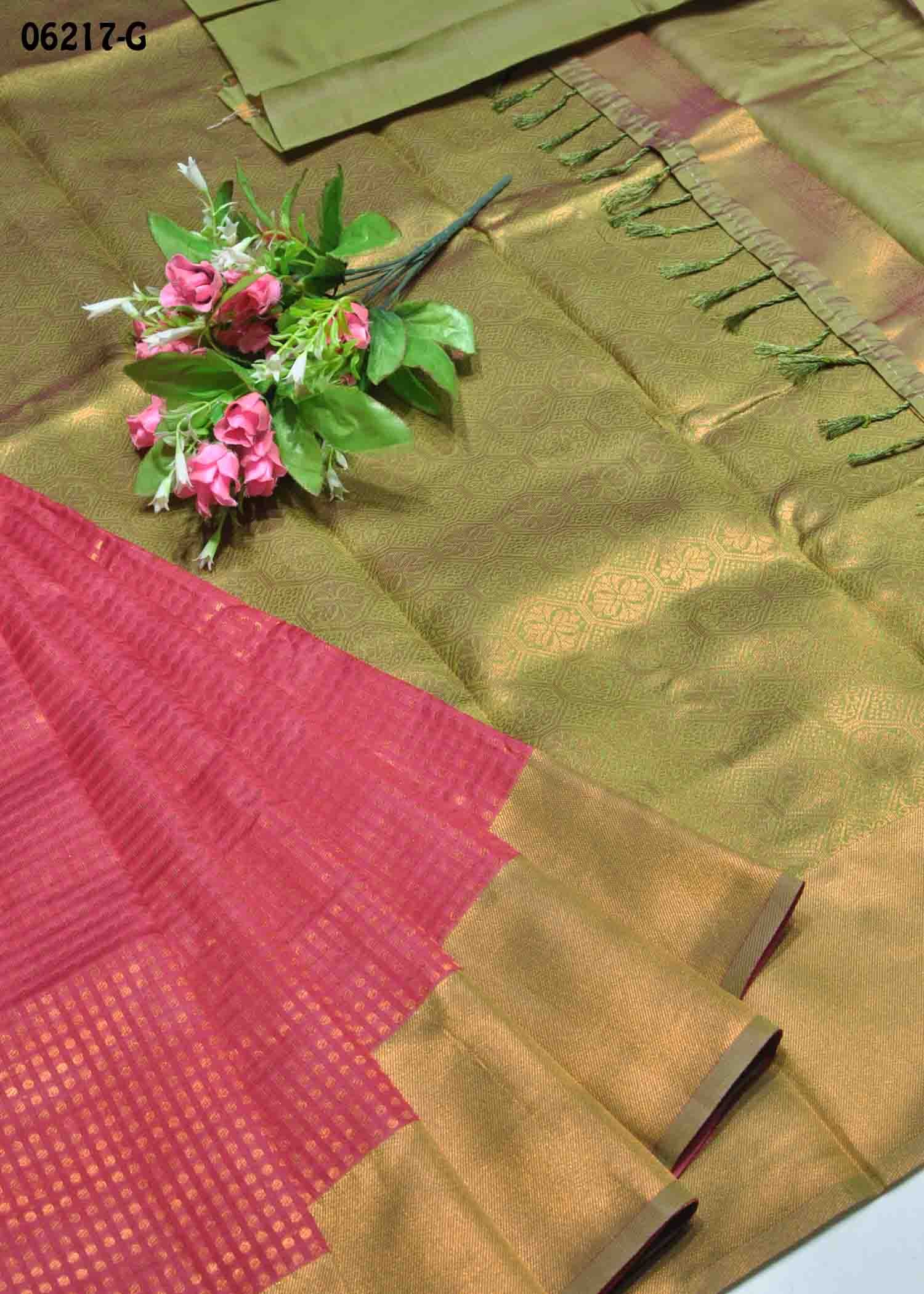 Amirtha - 06217-G Pink Color Excellent Banarasi Saree CM1413240 (LR2D)