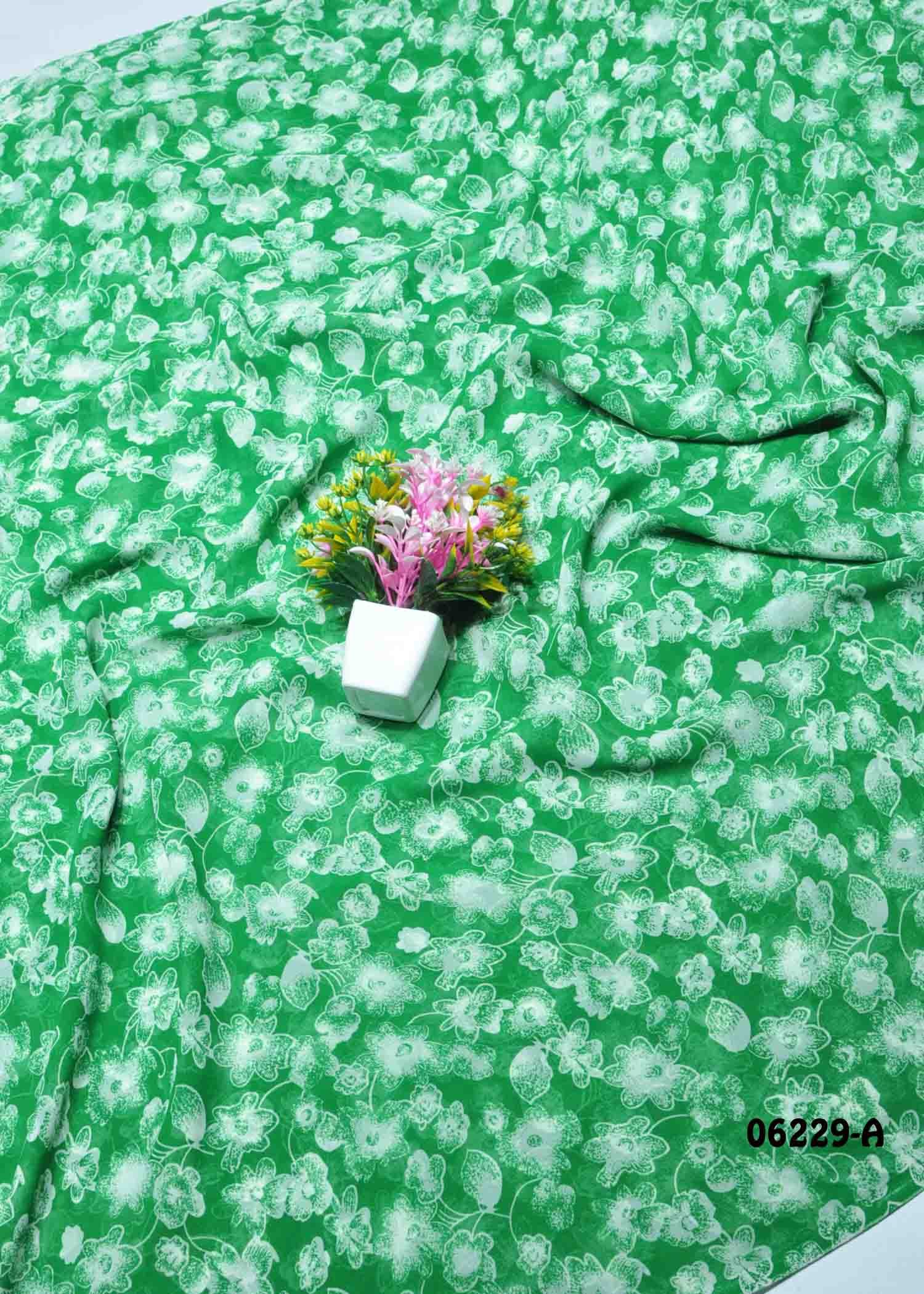 Shivanya - 06229-A Green Color Georgette Saree CM1399962 (LR3D)