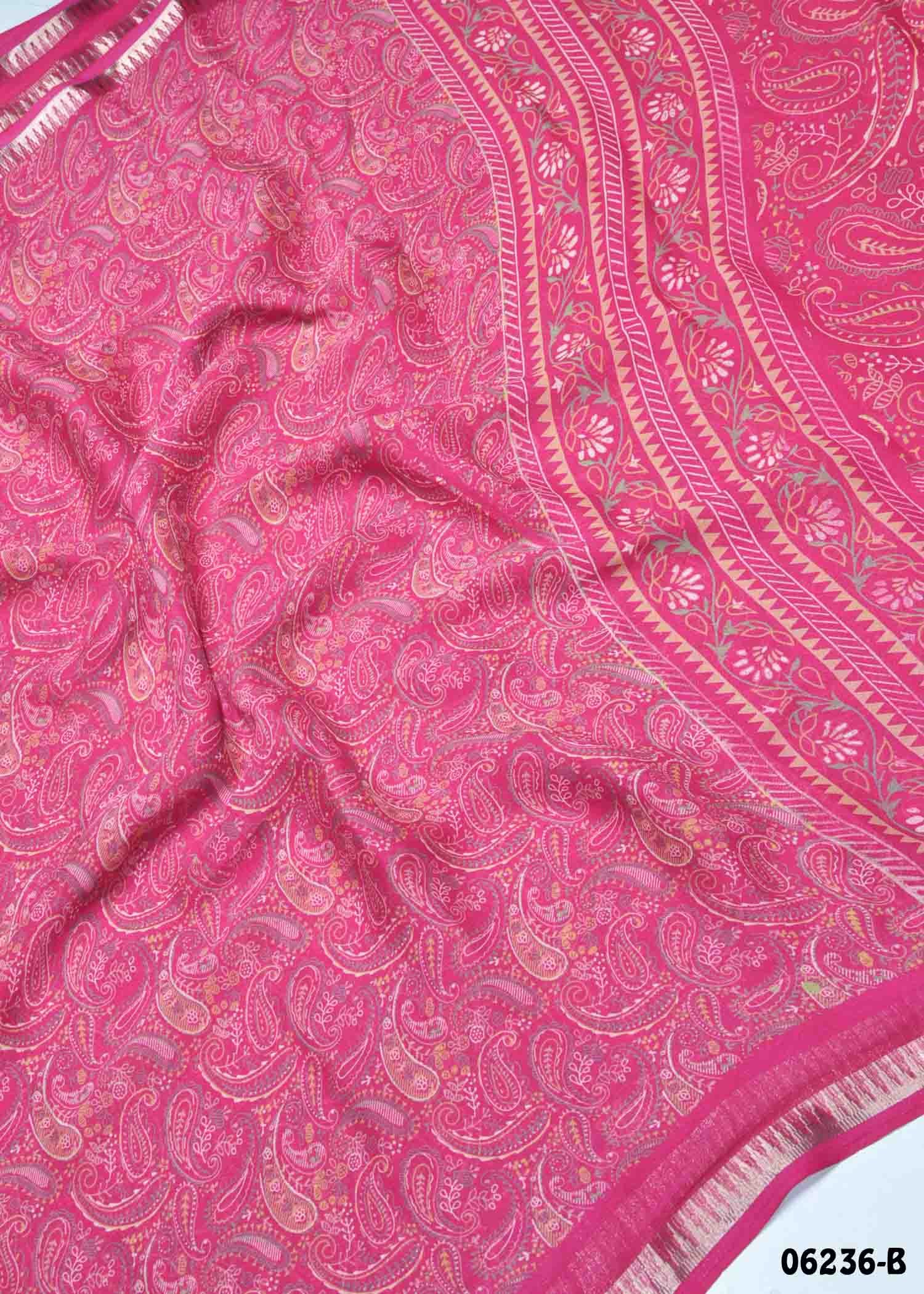 Iniya - 06236-B Pink Color Stylish Mass Melow Saree CM1411540 (LR1D)