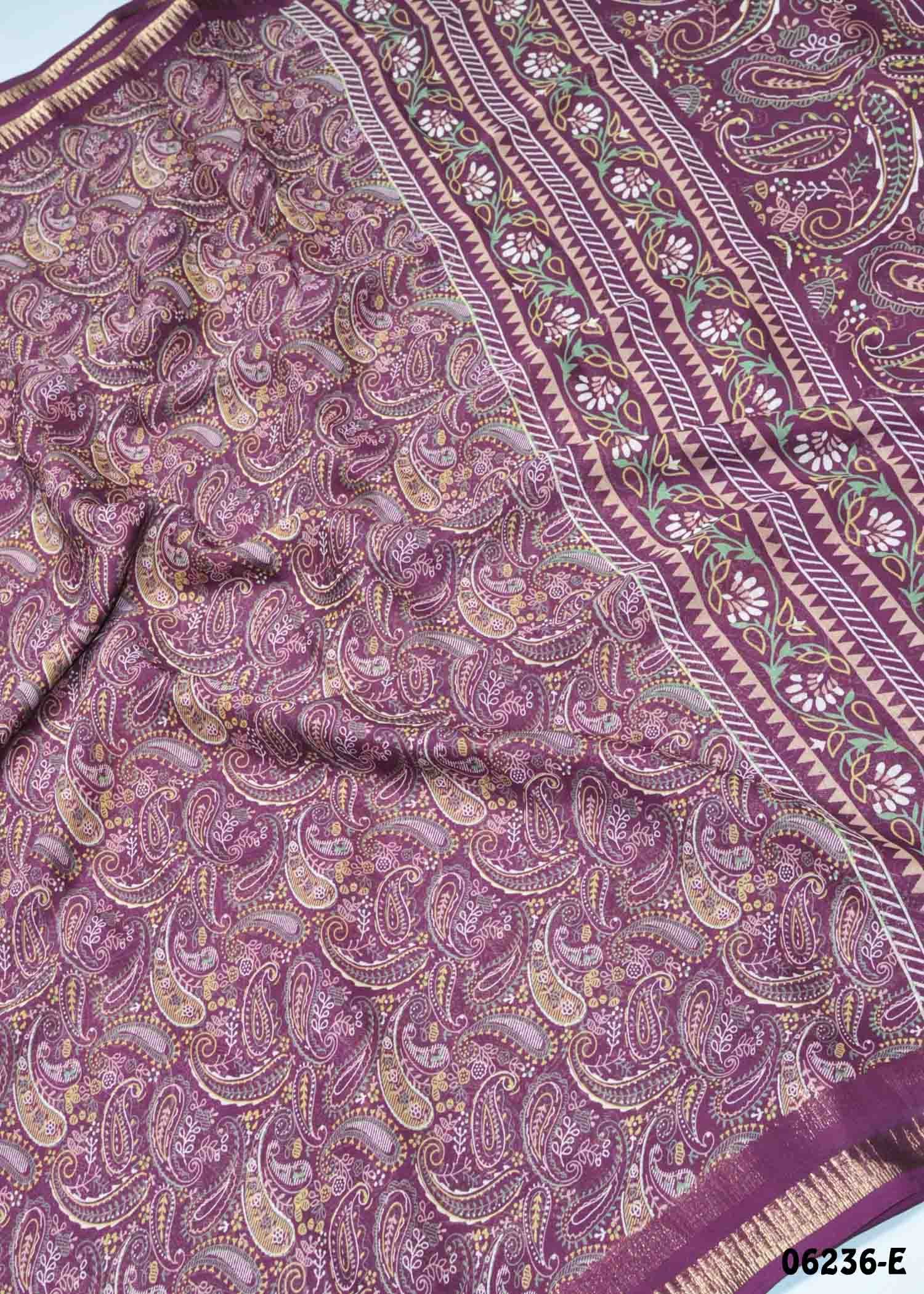 Iniya - 06236-E Purple Color Stylish Mass Melow Saree CM1411540 (LR1D)