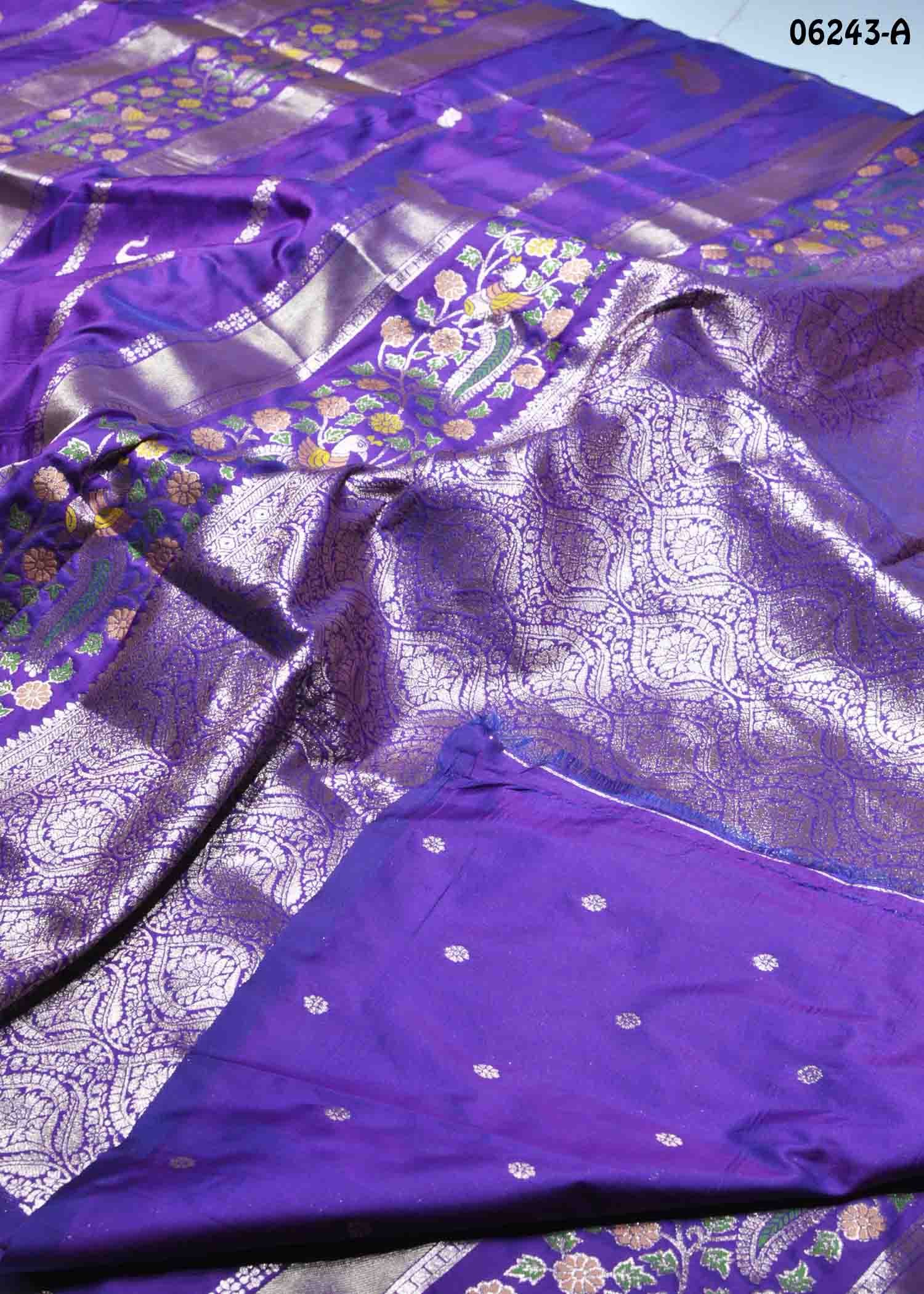 Vennila - 06243-A Violet Color Tissue Moonga Georgette Saree CM1413931 (LR4C)