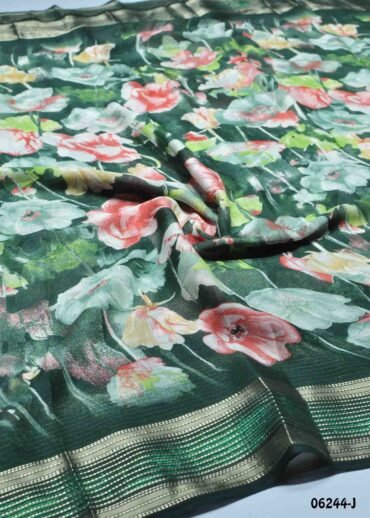 Vaishali - 06244-J  Green Color Soft Georgette Saree CM1418915 (LR4D)