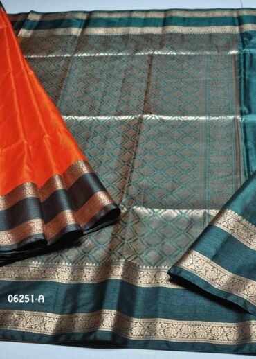 Akshara - 06251-A  BrightOrange Color Excellent Cora Silk Saree CM1422111 (LR3E)