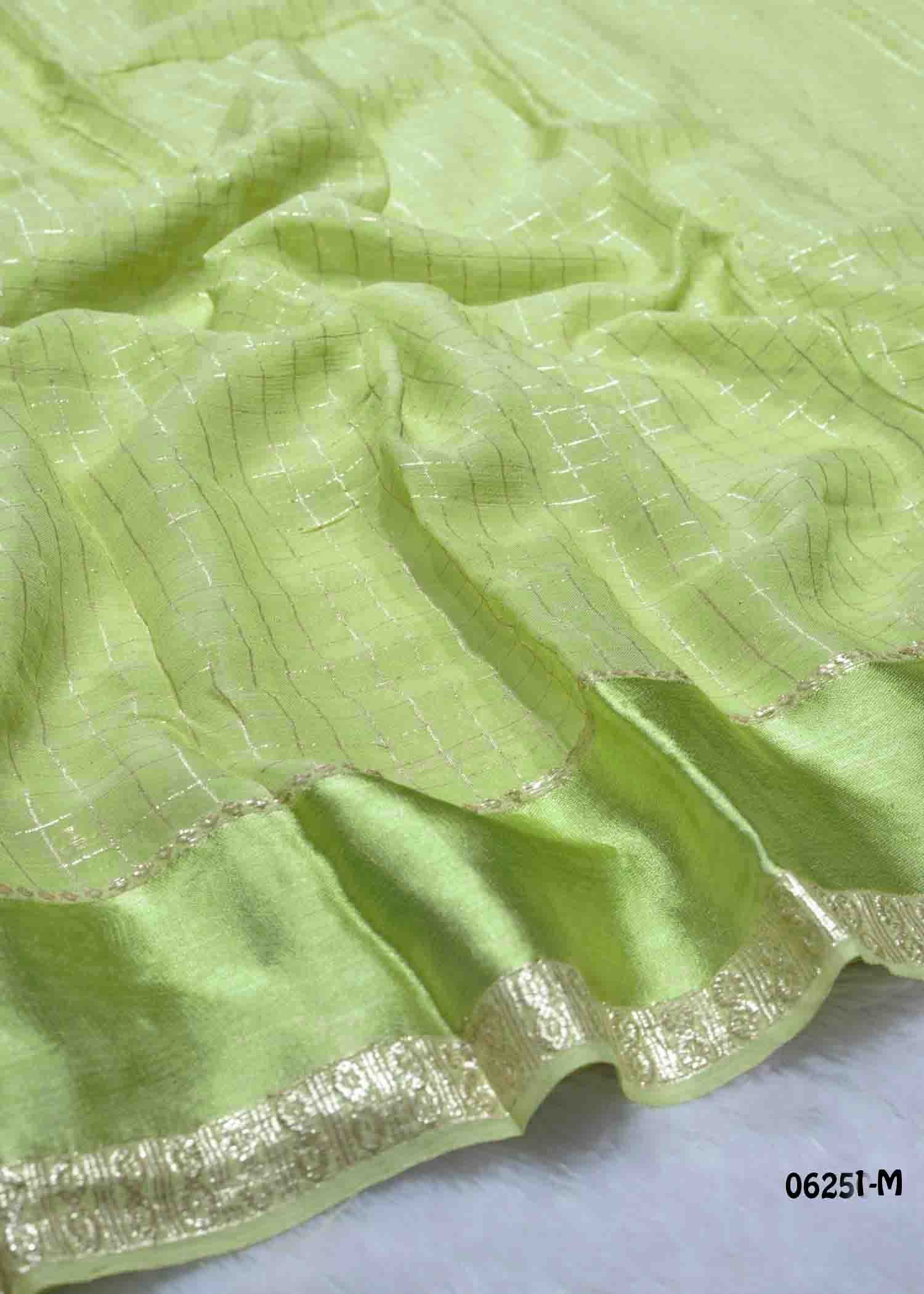 Aazhini - 06251-M Green Color Eleghant Viscose Georgette Saree CM1423498 (LR5D)