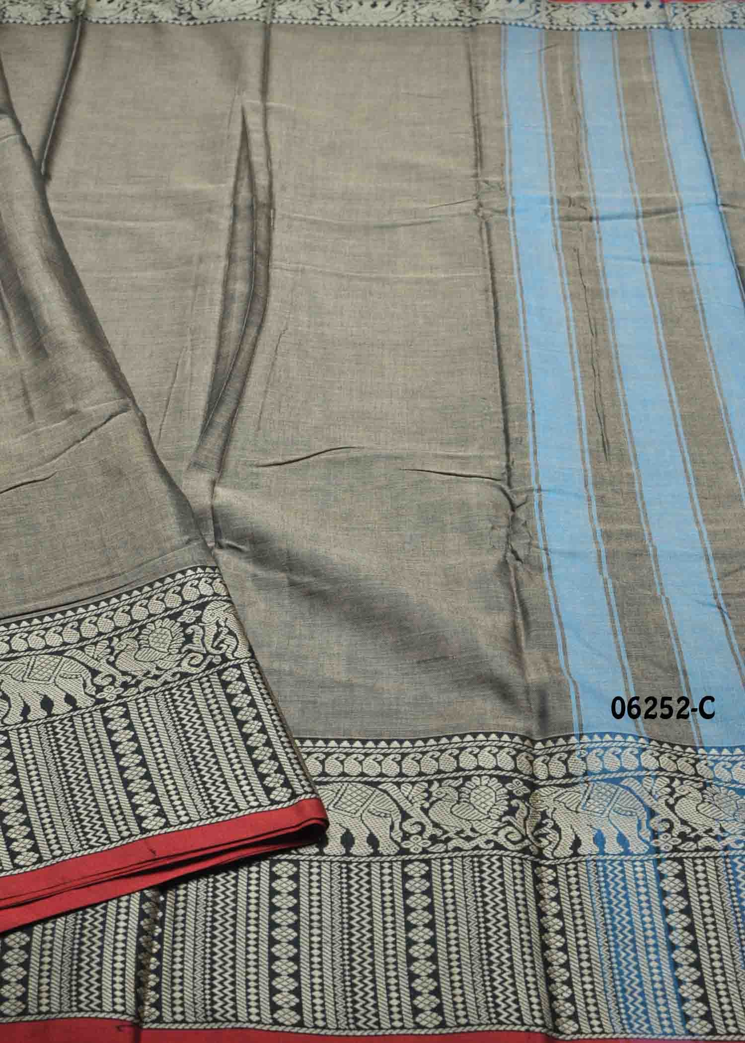 Deepthi - 06252-C Grey Color Excellent Chettinad Cotton Saree CM1421498 (LR3E)