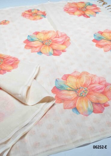 Ice Cream - 06252-E  Tan Color Trendy Linen Cotton Saree CM1411296 (LR4E)