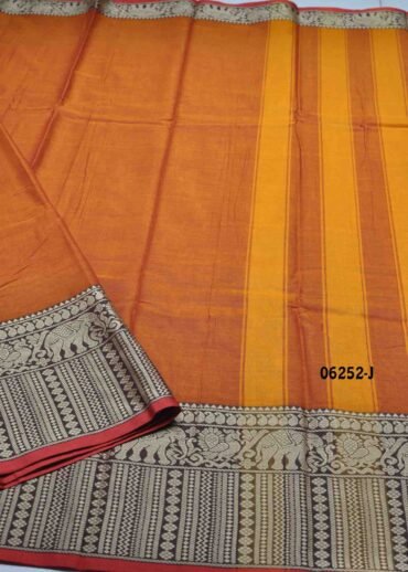 Deepthi - 06252-J  Orange Color Excellent Chettinad Cotton Saree CM1421498 (LR3E)