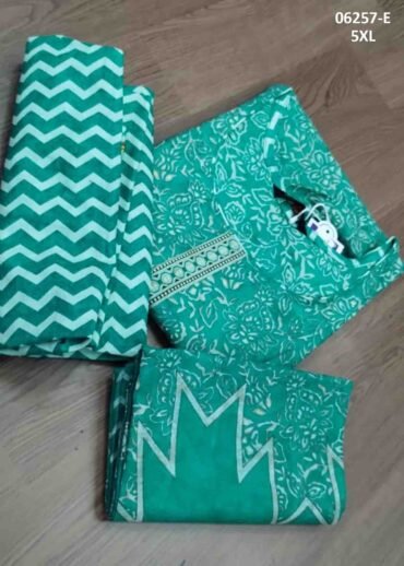 MCM Life Style - 06257-E (5XL ) Green Color Readymade Cotton Salwar (With Pocket) CM1413132 (LR5E)