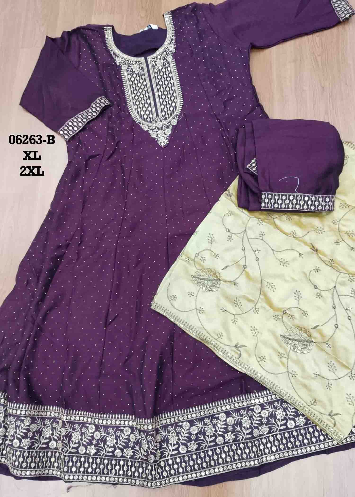 Aadhira- 06263-B (XL-2XL ) Purple Color Readymade Silk Blend Designer Salwar CM1417431 (RR6C)