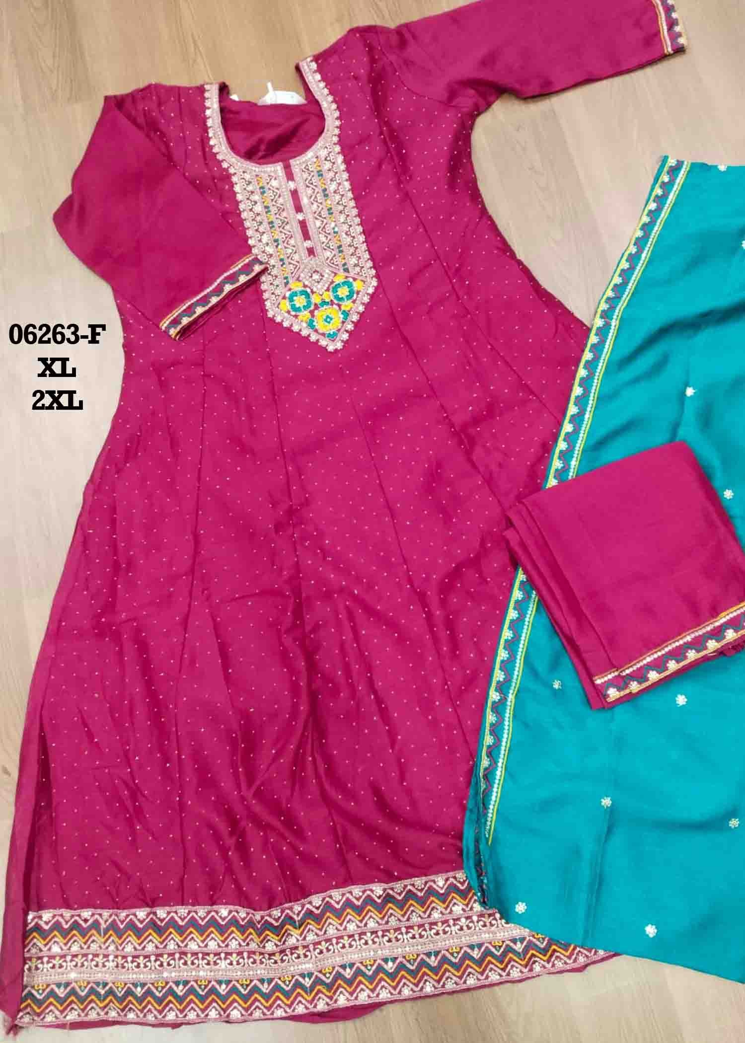 Aadhira- 06263-F (XL-2XL ) DarkPink Color Readymade Silk Blend Designer Salwar CM1417431 (RR6C)