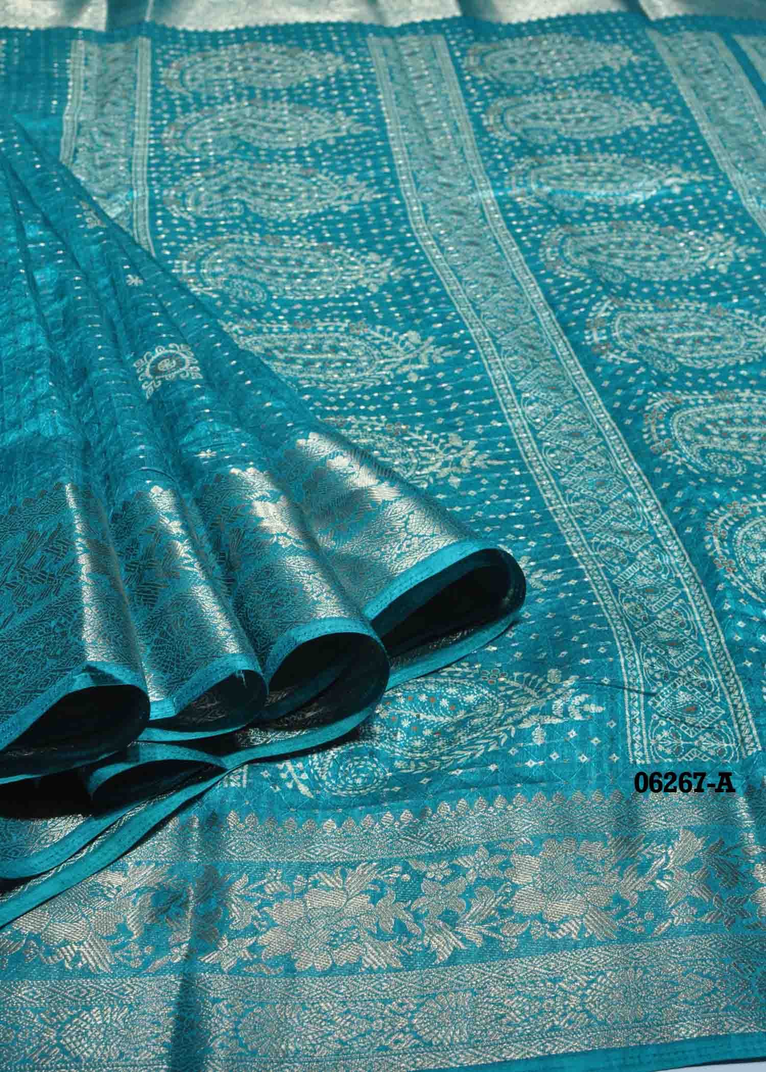 Kavitha - 06267-A PineGreen Color Excellent Fancy Cotton Saree CM1408329 (RR1B)