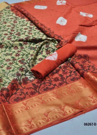 Arudhra- 06267-D  Sandal Color Excellent Batik Cotton Saree CM1422927 (RR4E)
