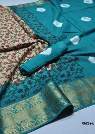 Arudhra- 06267-E  Tan  Color Excellent Batik Cotton Saree CM1422927 (RR4E)