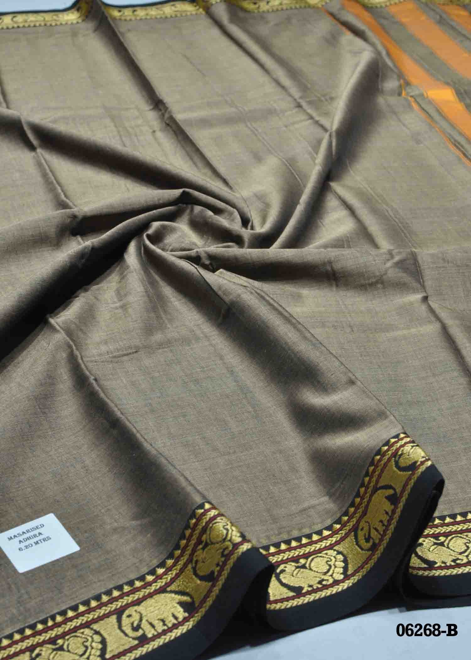 Gayathri - 06268-B Grey Color Chettinad Cotton Saree CM1421749 (RR1B)