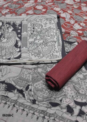 Kanishka - 06268-D  Yellow Color Kalamkari Cotton Salwar Material CM1423844 (RR4C)