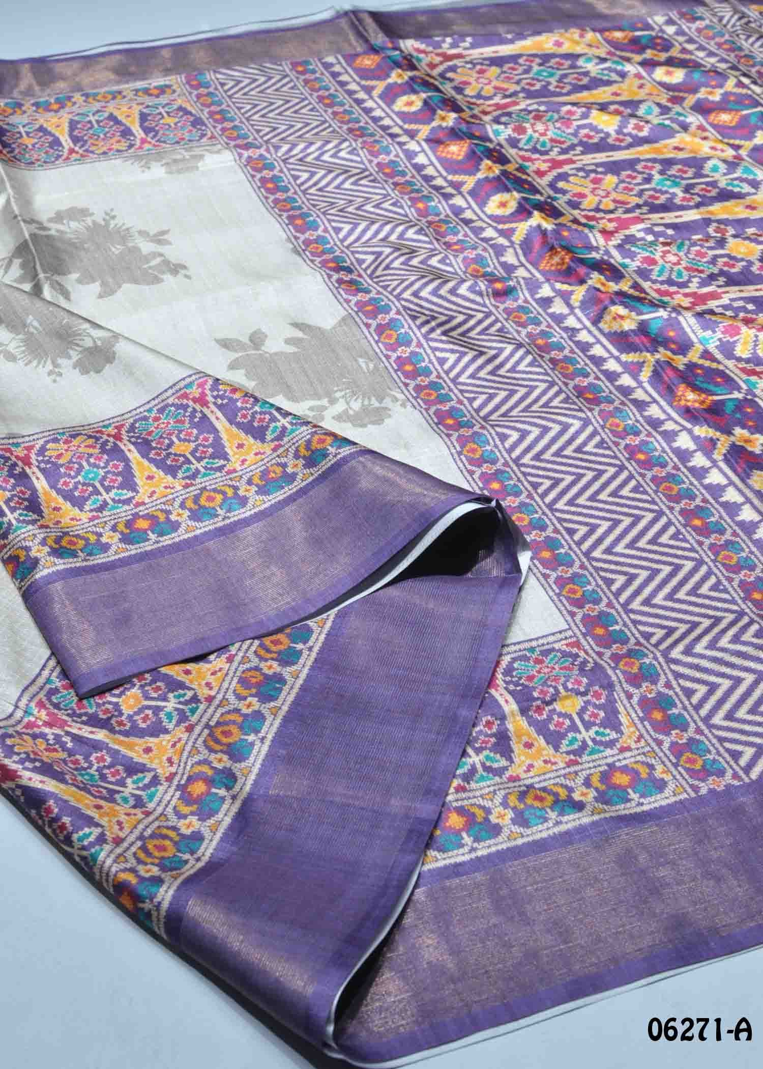Vindhya - 06271-A Halfwhite Color Excellent Fancy Cotton Saree CM1410169 (RR1D)