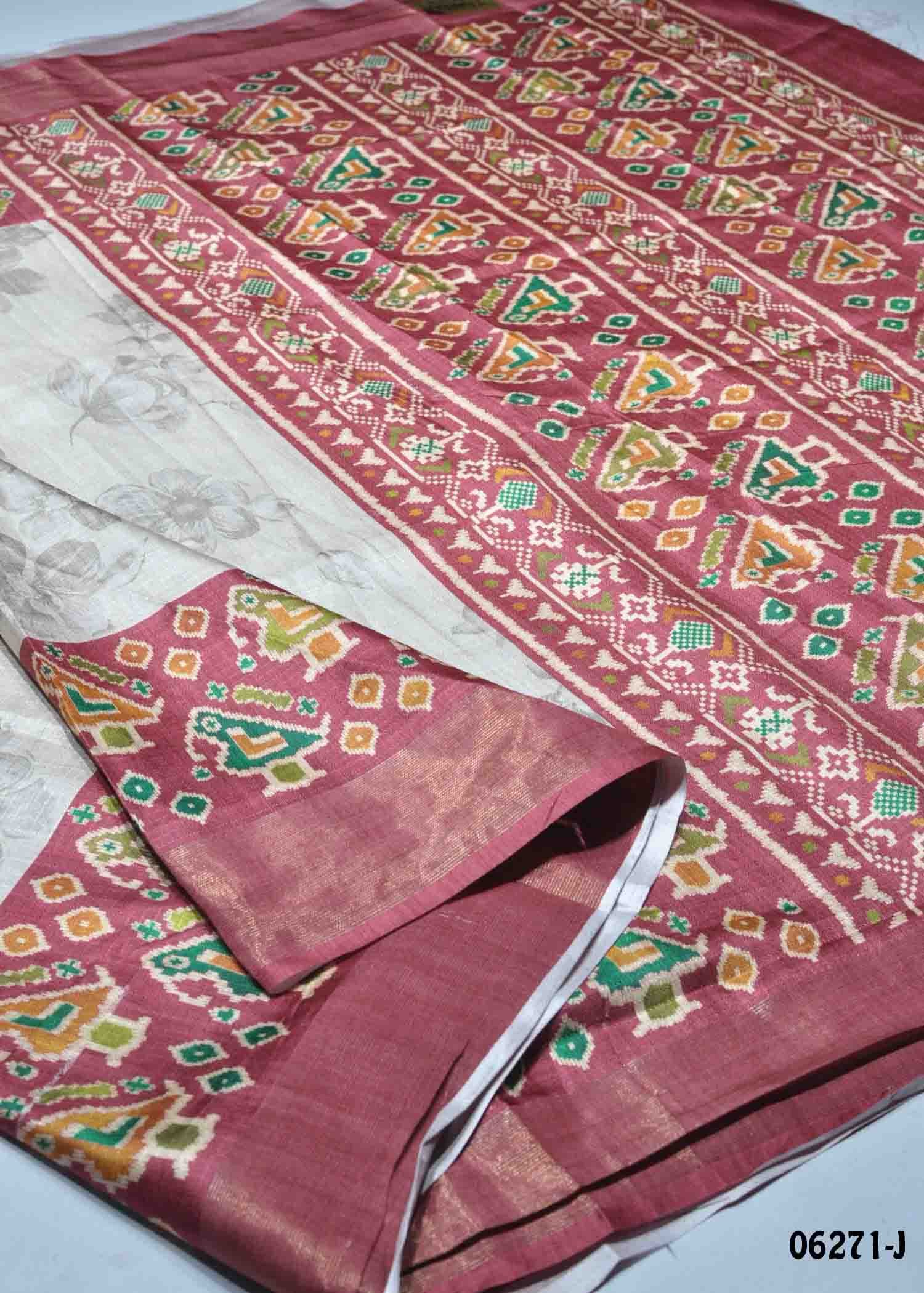 Vindhya - 06271-J Halfwhite Color Excellent Fancy Cotton Saree CM1410169 (RR1D)