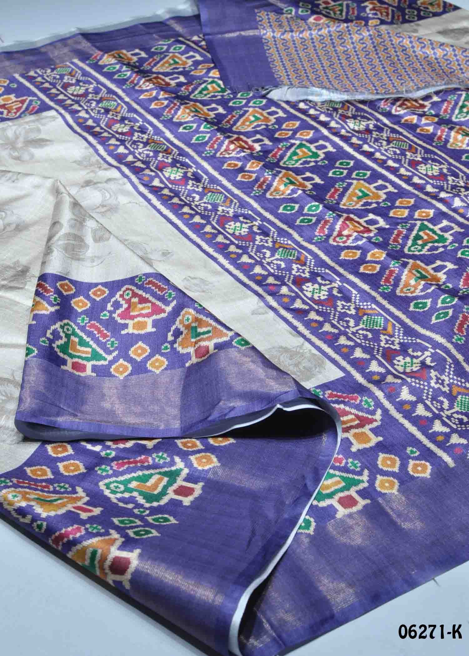 Vindhya - 06271-K Halfwhite Color Excellent Fancy Cotton Saree CM1410169 (RR1D)