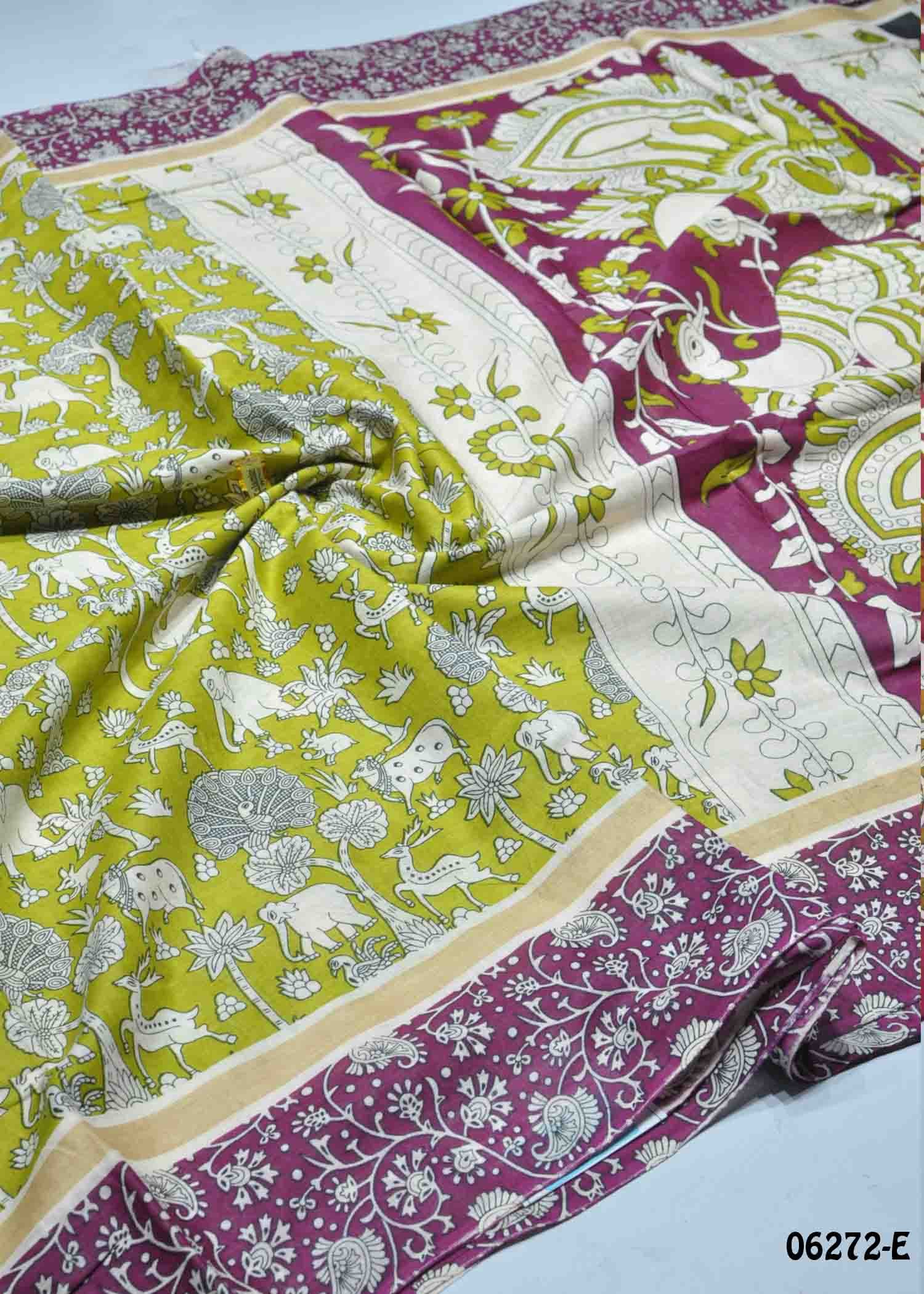 Vruthika - 06272-E Green Color Summer Special Battik Cotton Saree CM1414698 (RR1B)