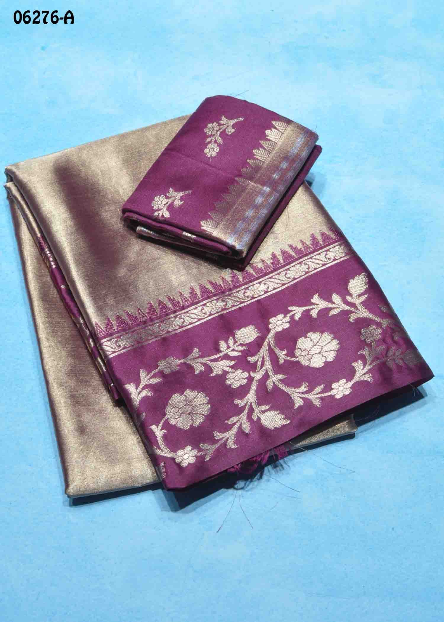 Avanthika - 06276-A CopperBrown Color Excellent Tissue Saree CM1421310 (RR1B)