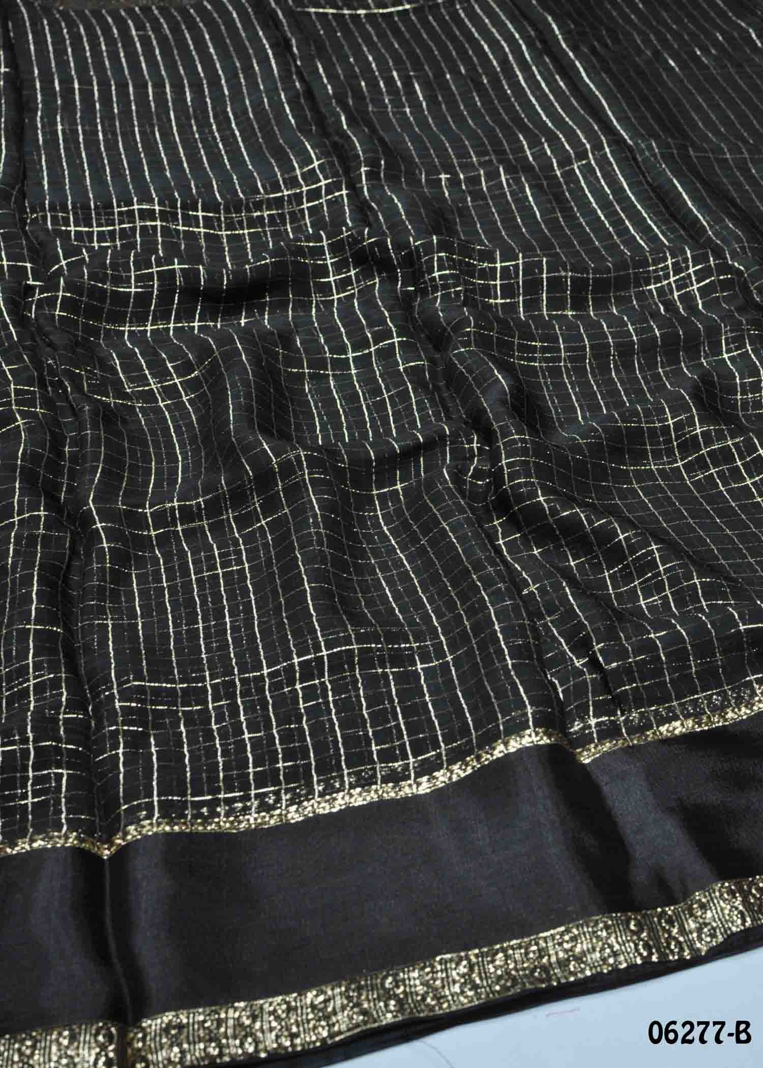 Keerthana - 06277-B Black Color Excellent Viscose Georgette Saree CM1427520 (RR2C)