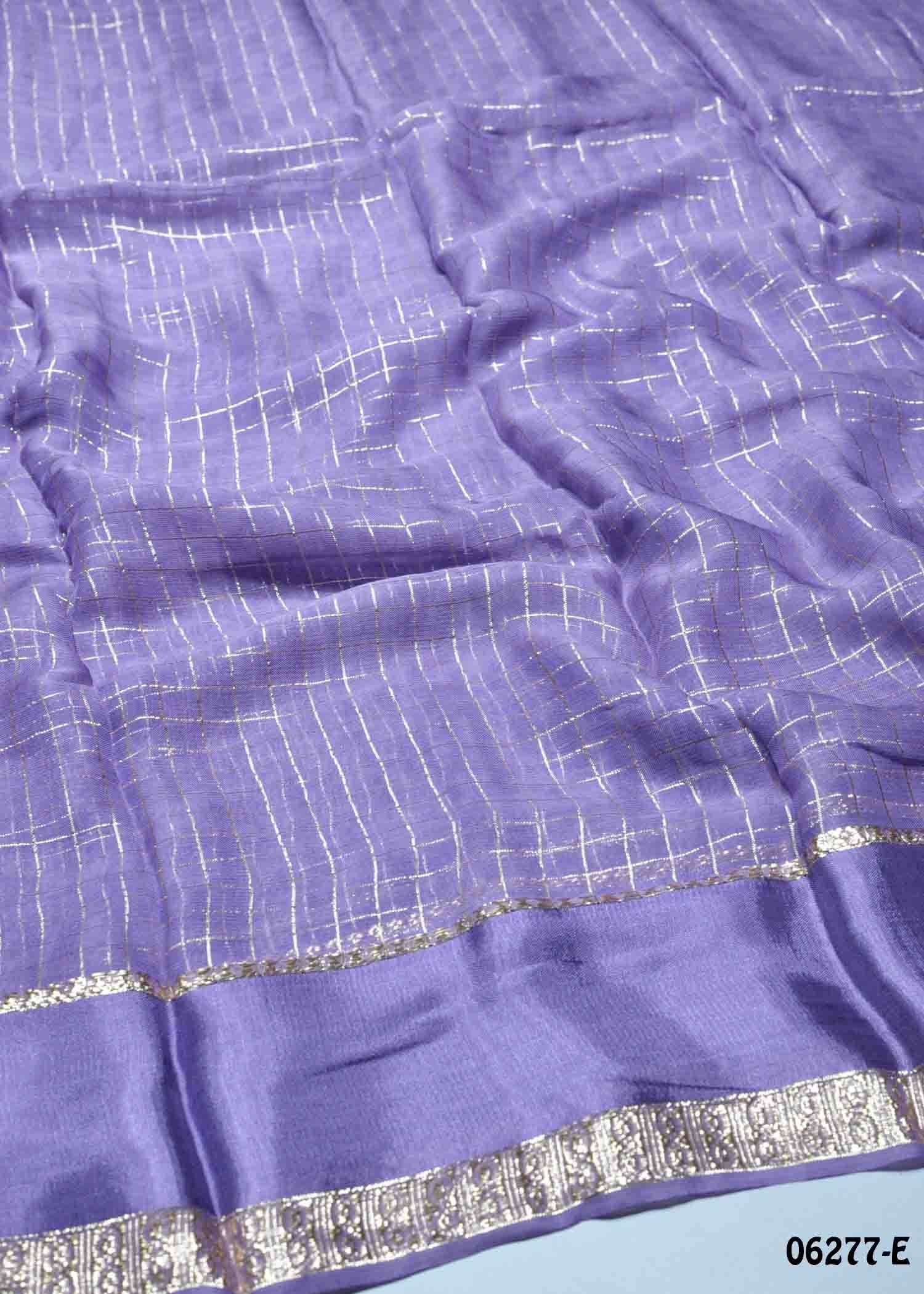 Keerthana - 06277-E Lavender Color Excellent Viscose Georgette Saree CM1427520 (RR2C)