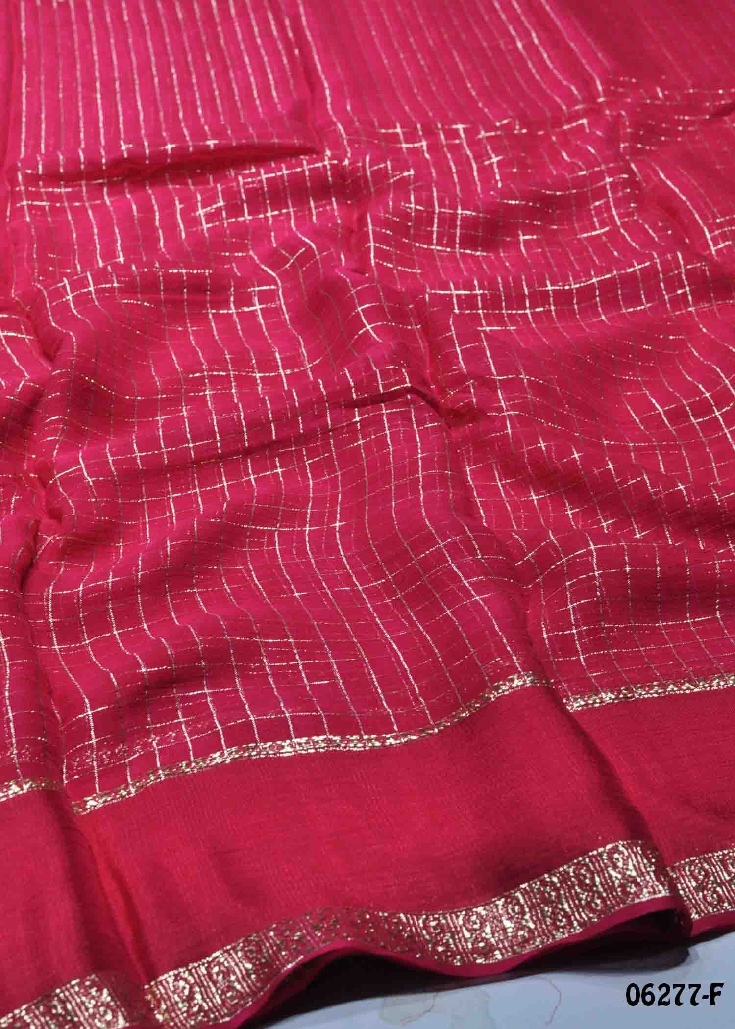 Keerthana - 06277-F Darkpink Color Excellent Viscose Georgette Saree CM1427520 (RR2C)