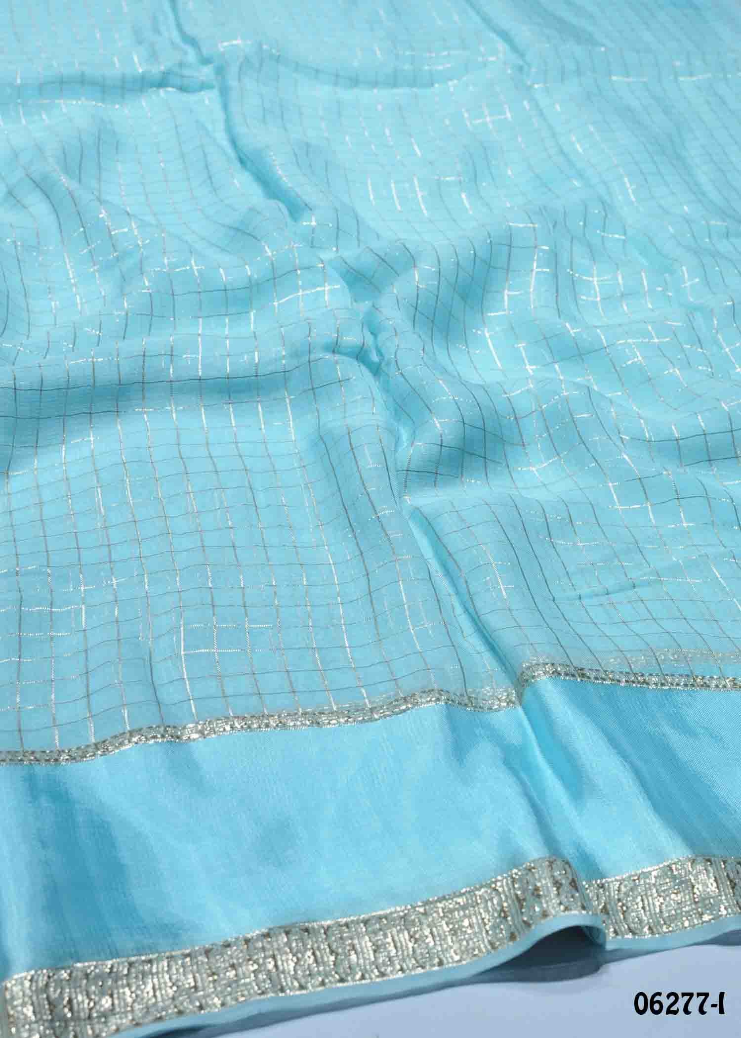 Keerthana - 06277-I Light blue Color Excellent Viscose Georgette Saree CM1427520 (RR2C)