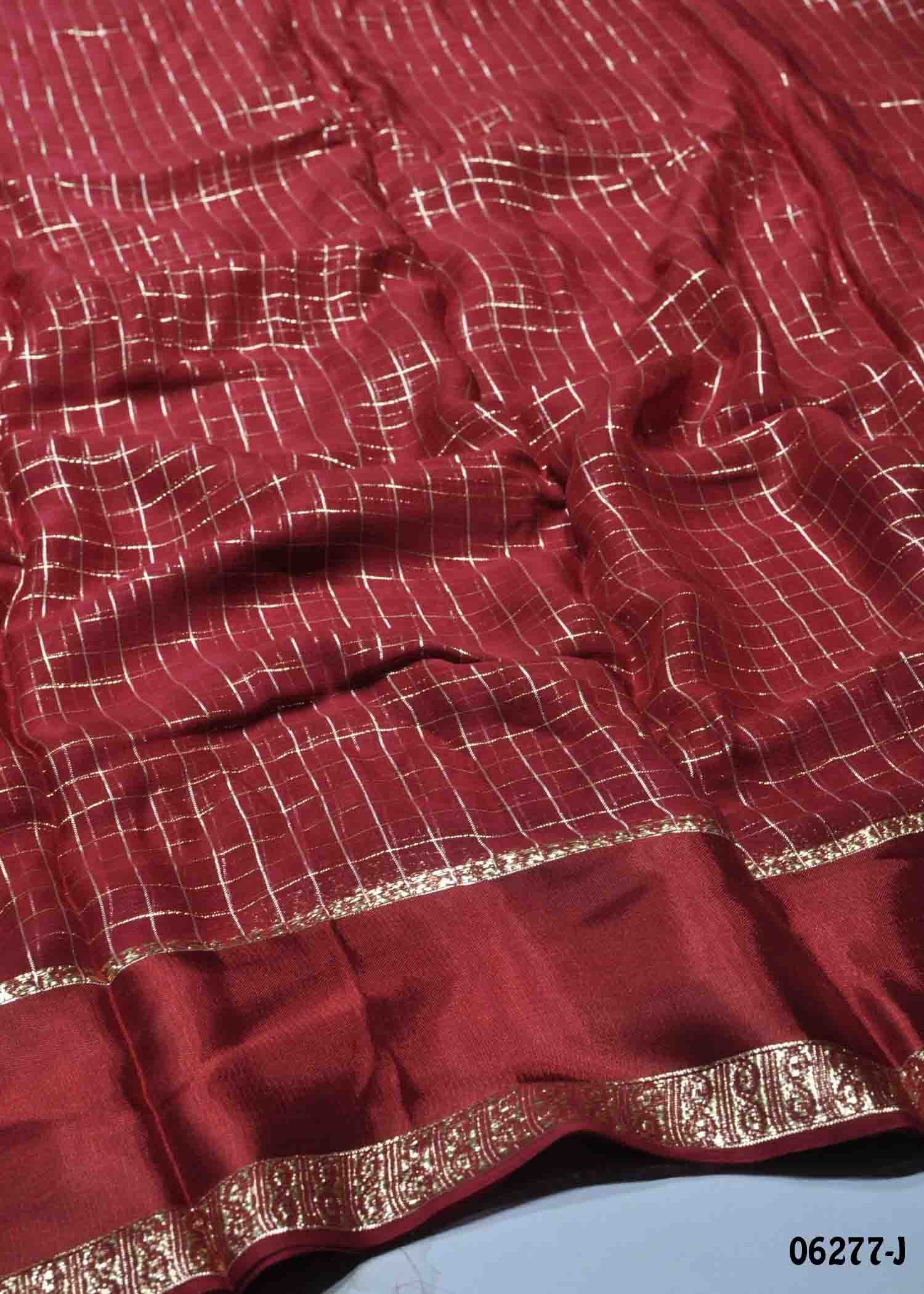 Keerthana - 06277-J Maroon Color Excellent Viscose Georgette Saree CM1427520 (RR2C)