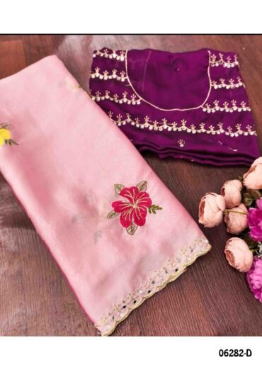 Thosika- 06282-D  Pink Color Excellent Mirror Soft Rangoli Silk Saree CM1420697 (RR4D)