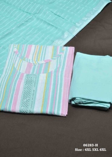 Priyadarshini - 06283-H  Cyan Color Readymade Cotton (Straight Pant) Salwar CM1425748 (RR5E)