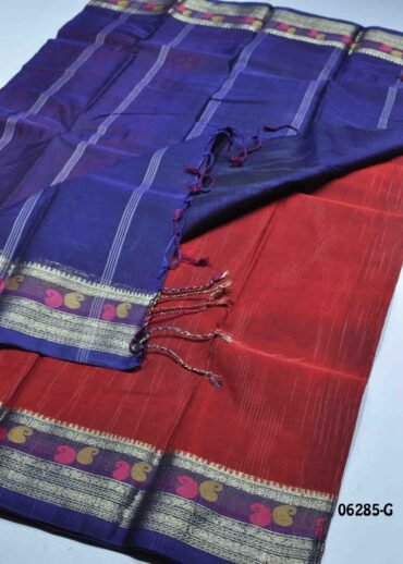 Nainika - 06285-G  Red Color Traditional Bengal Cotton Saree CM1418249 (RR4B)