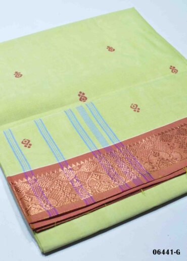 Rithika - 06441-G  AvocadoGreen Color Excellent Chettinad Cotton Saree CM1412357 (RR4B)