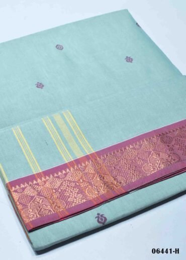 Rithika - 06441-H  Cyan Color Excellent Chettinad Cotton Saree CM1412357 (RR4B)