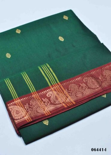 Rithika - 06441-I  ForestGreen Color Excellent Chettinad Cotton Saree CM1412357 (RR4B)