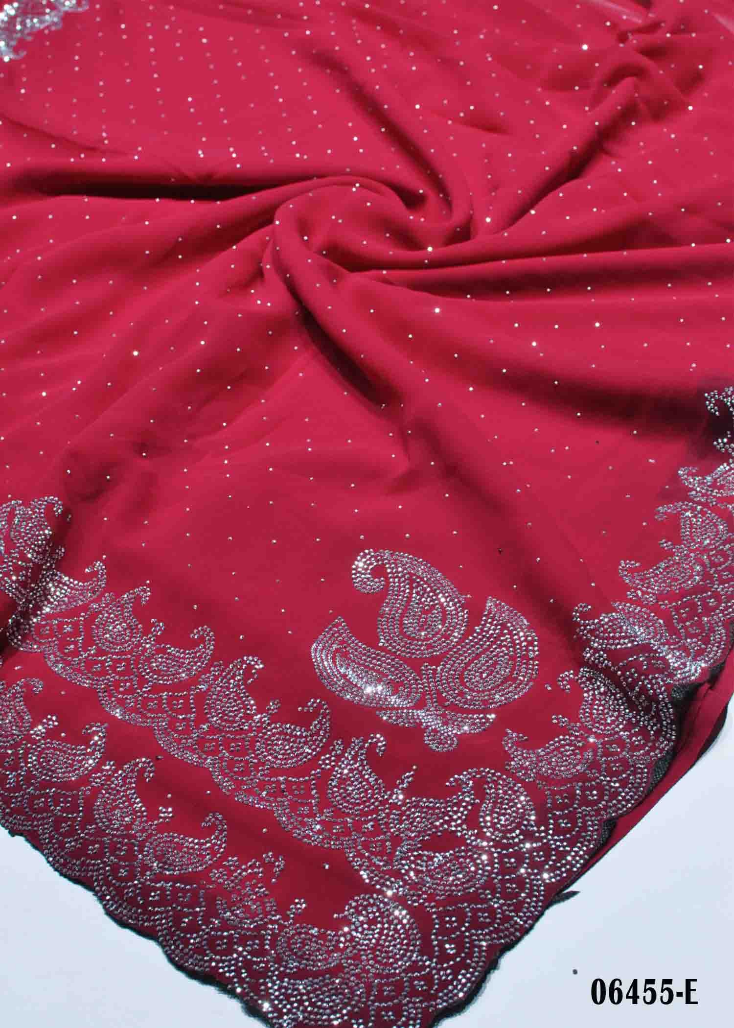 Nirmala - 06455-E Maroon Color 60Gram Stone Work Fancy Saree CM1411933