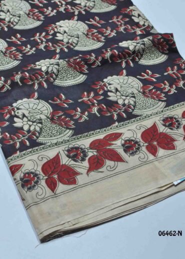 Aaradhya - 06462-N  Black Color Kalamkari Cotton Saree CM1422928