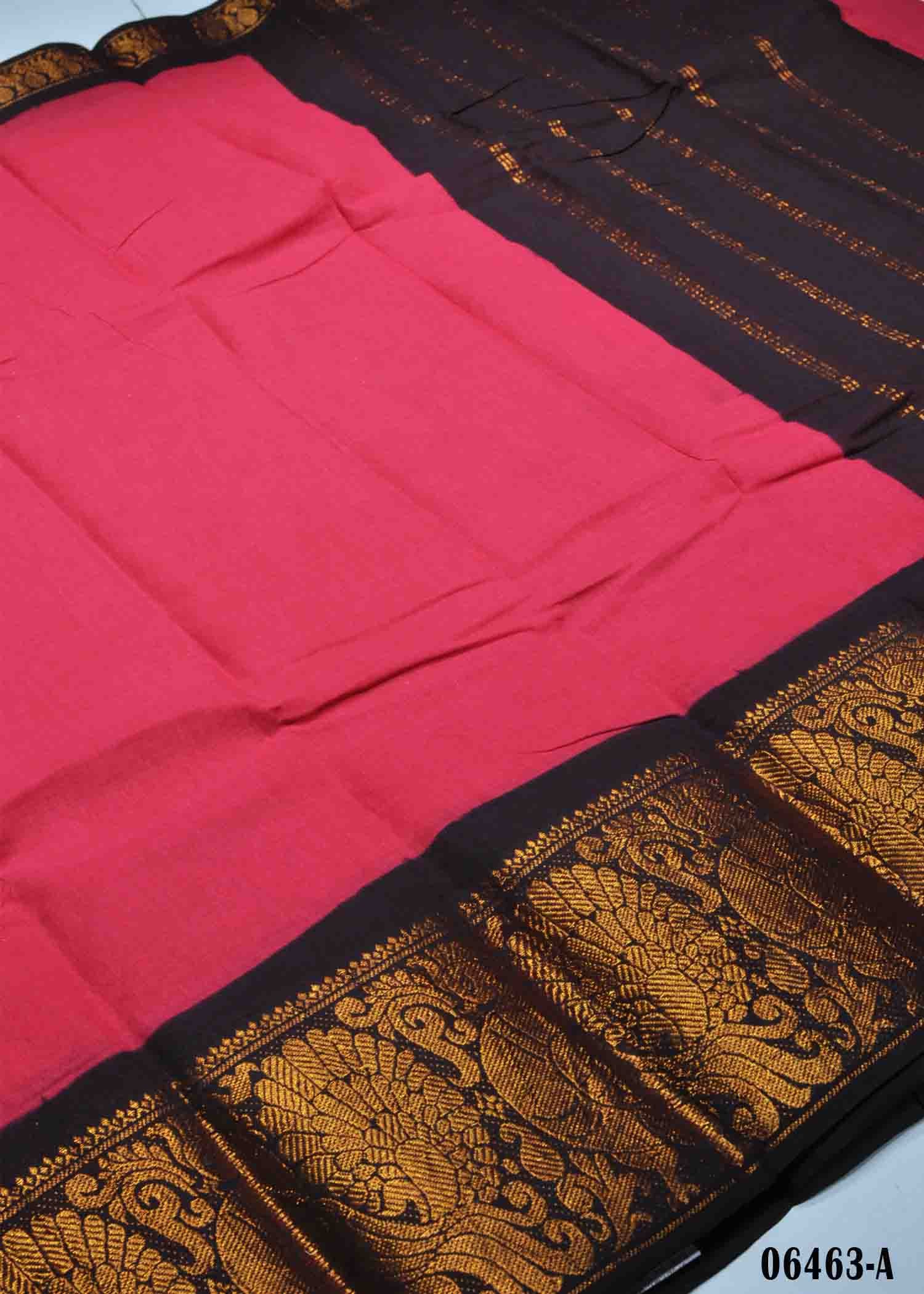 Mayura - 06463-A Pink Color Madurai Sungudi Cotton Saree CM1419423